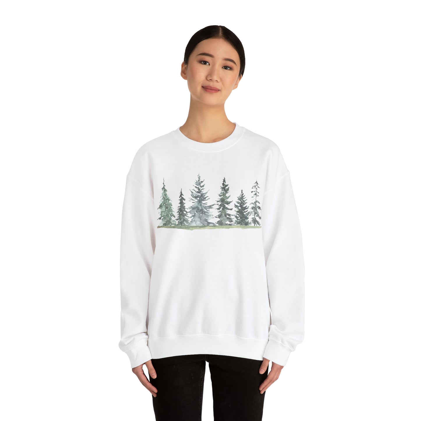 Pine Tree  Sweatshirt , Christmas Tree Sweatshirt, Snow Pine Tree Sweatshirt, Sweatshirt for Women,