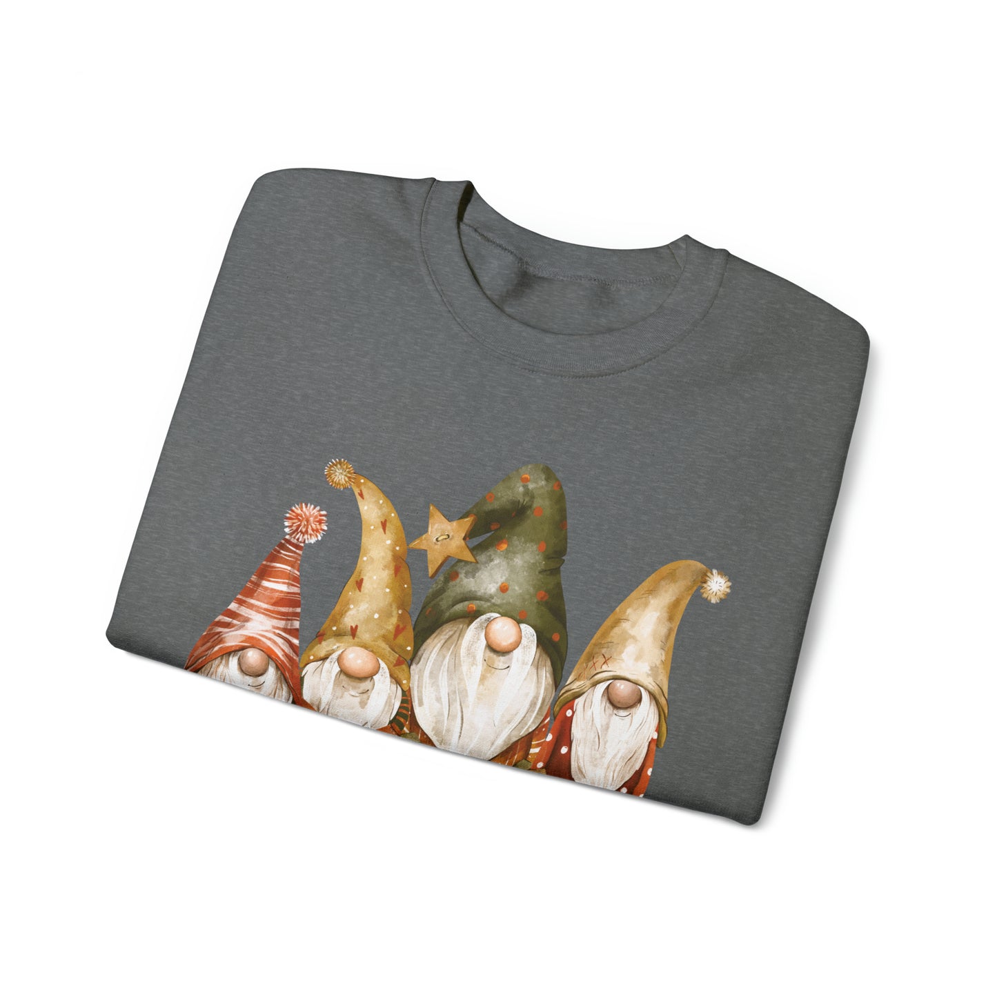 Holly Jolly Christmas Sweatshirt, Retro Gnome Christmas Sweatshirt, Have A Holly Jolly Vibes Christmas Sweatshirt
