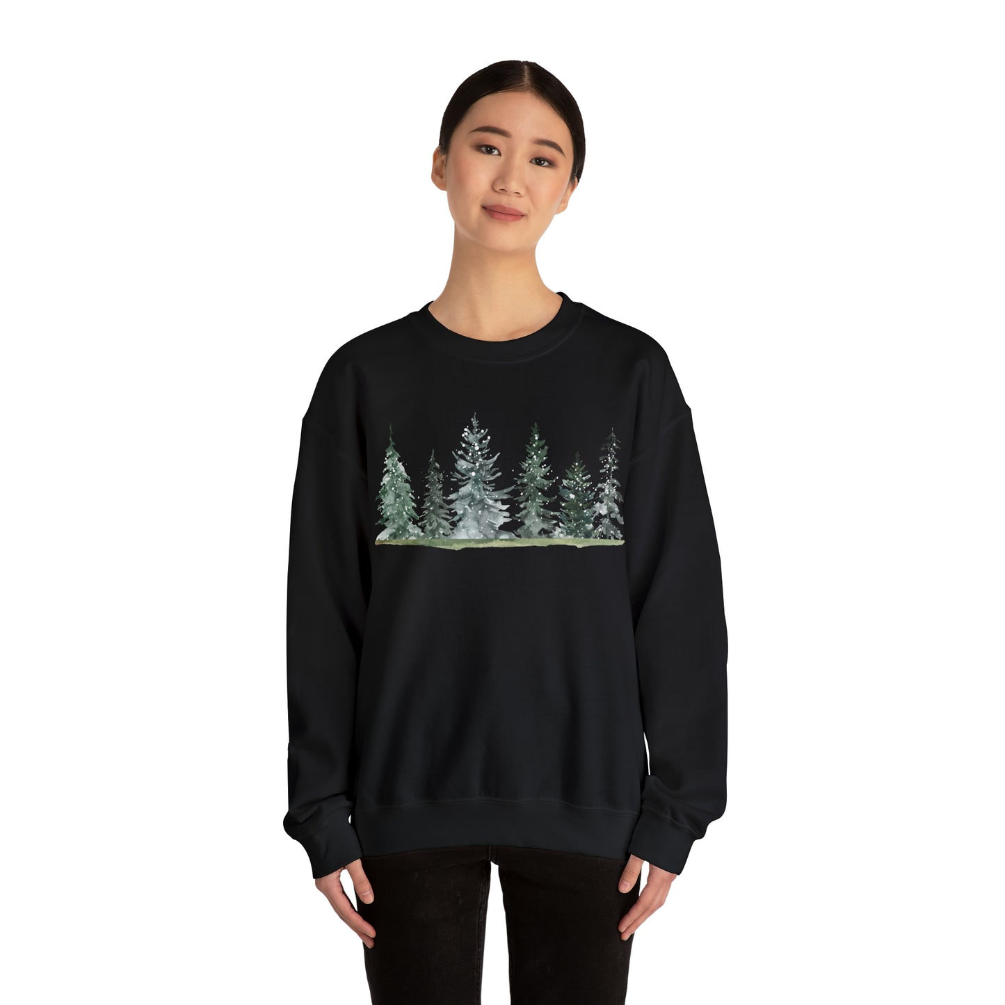 Pine Tree  Sweatshirt , Christmas Tree Sweatshirt, Snow Pine Tree Sweatshirt, Sweatshirt for Women,